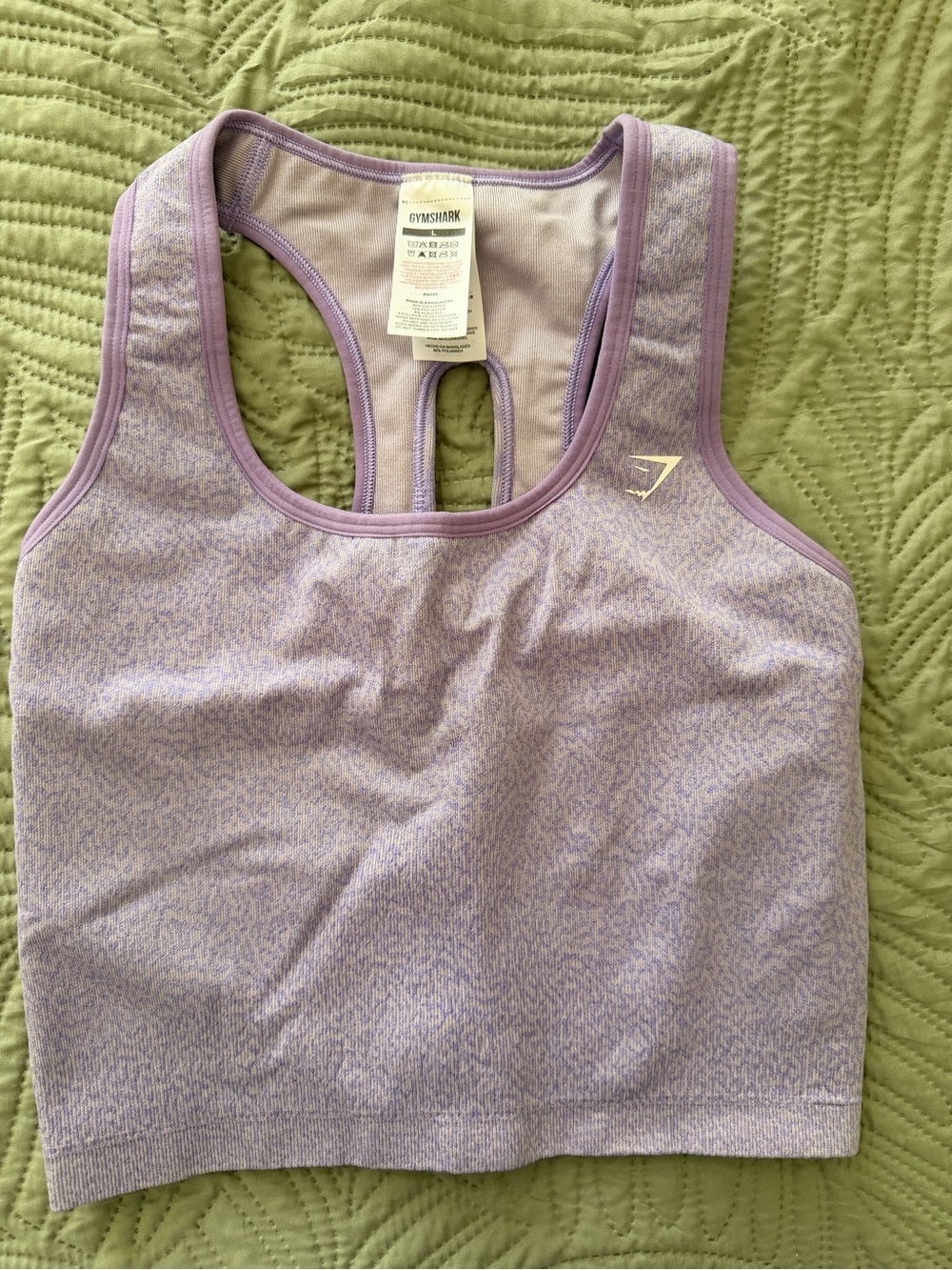 Gymshark Lavender Seamless Racerback Sports Bra